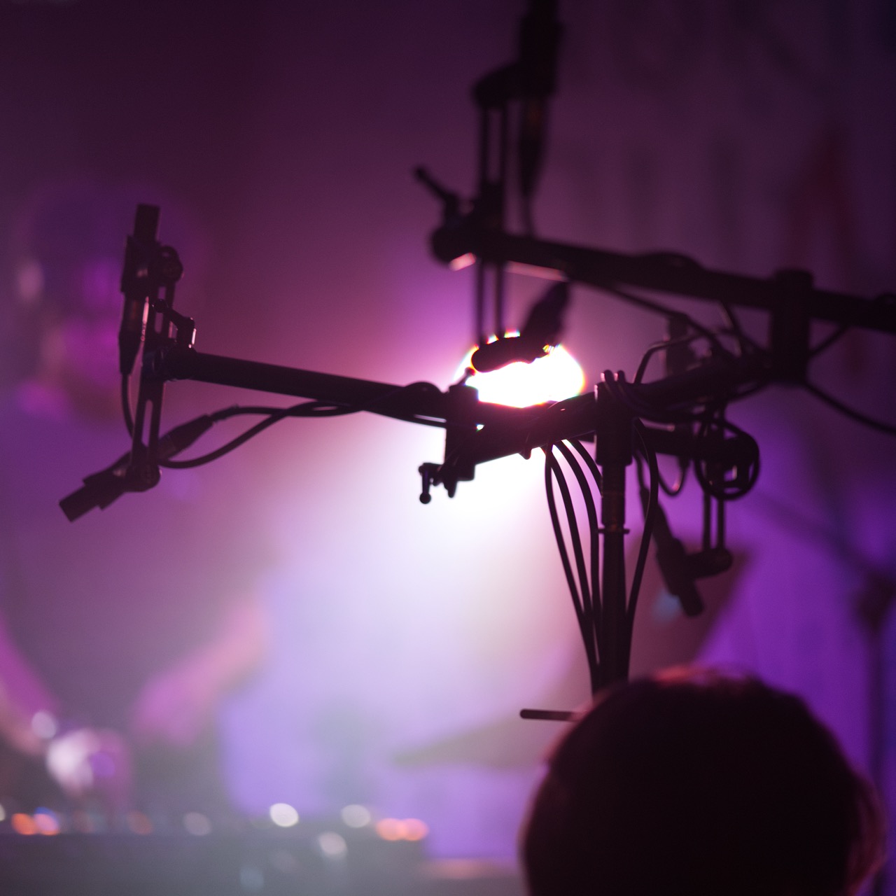 Microphone array at a live recording session
